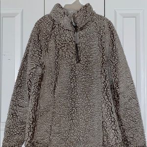 Trendy warm zip up jacket